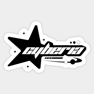 Cyberia Y2K Logo Design Sticker